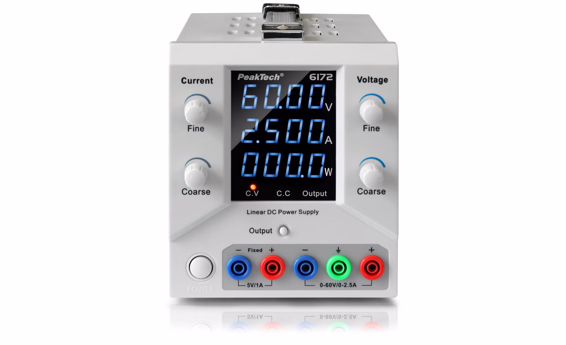Sursa de alimentare cu display digital 0 - 60 V/0 - 2.5 A DC si USB EAK-P-6172