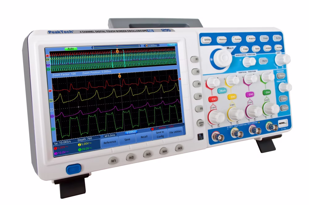 Osciloscop cu display digital si ecran tactil – 100 MHz / 4 canale / 1 GS/s, cu USB și LAN  EAK-P-1295