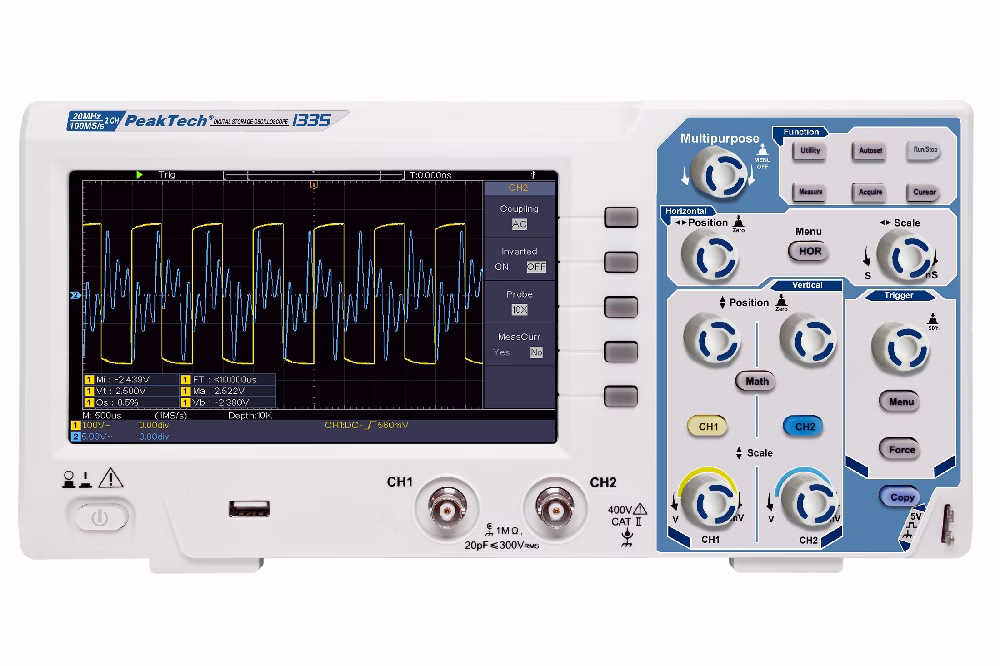 Osciloscop digital de stocare, 20 MHz, 2 ch, 100 MS/s EAK-P-1335
