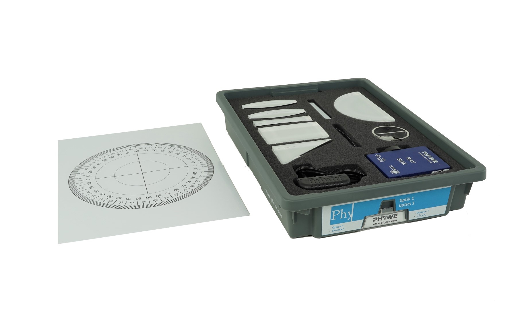Trusa de optică cu sursa de lumină LED/Laser 15278-88 PHYWE Germania